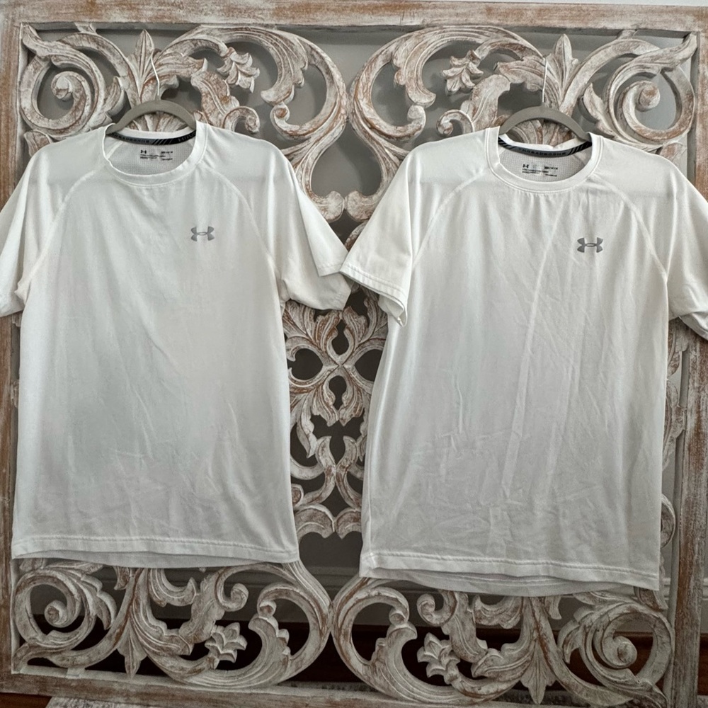 Under Armour Men's Short Sleeve White Tees